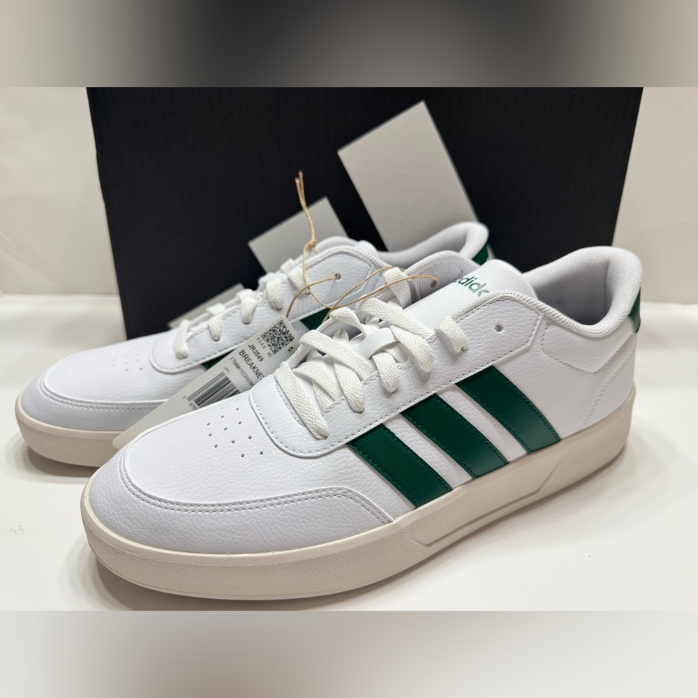 NEW Adidas Breaknet 3.0 Men's Trainers Shoes Sneaker White/Green 9,9.5,10